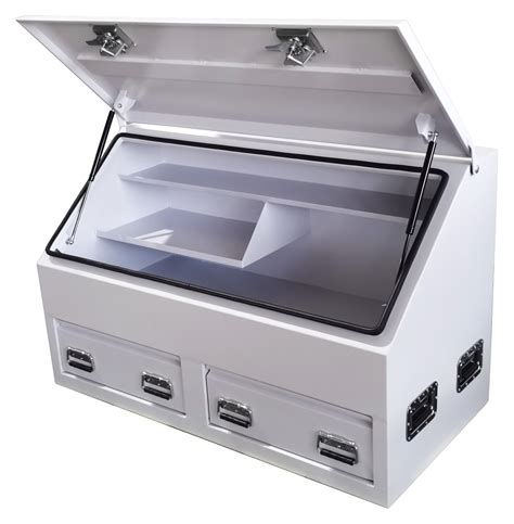 white truck with metal tool box|waterproof tool box for truck.